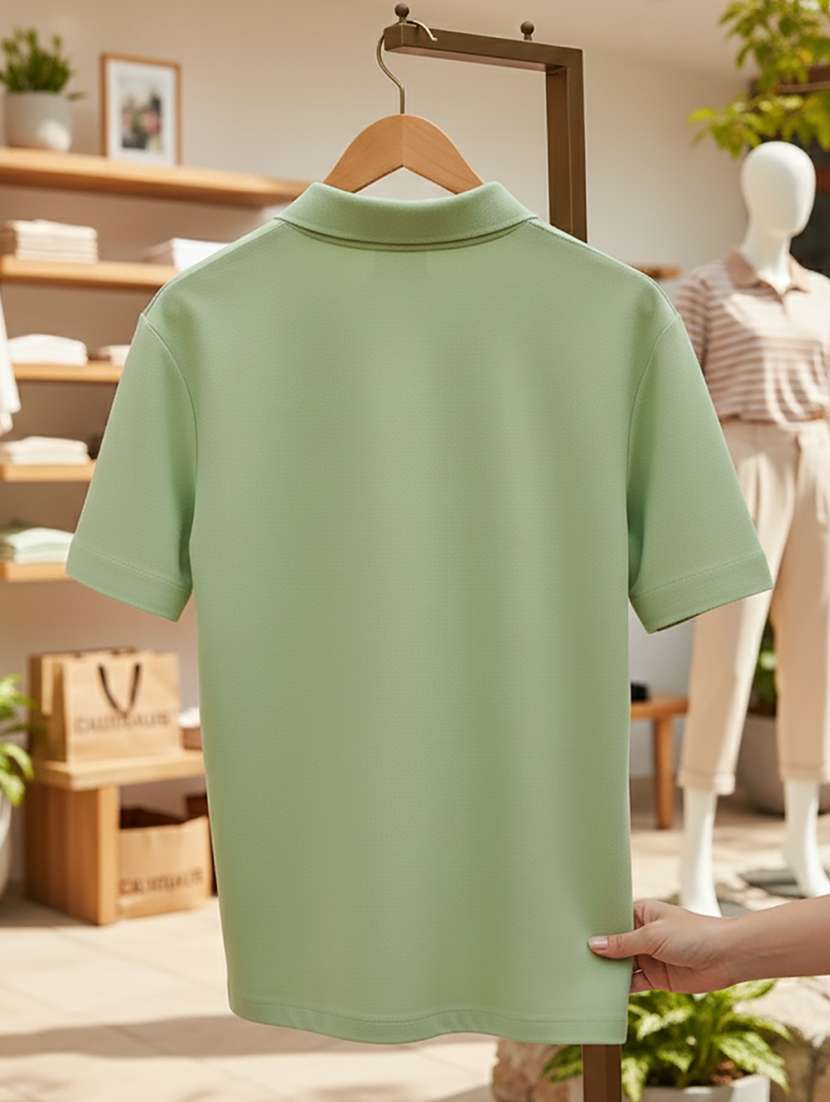 women solid short sleeve polo t-shirt - 22300913 -  Standard Image - 4