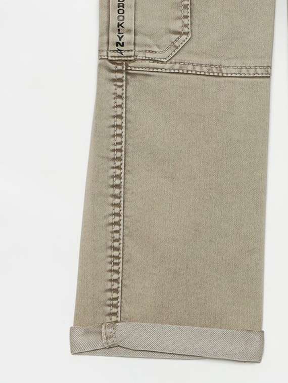 boys solid mid rise cargo - 22300973 -  Standard Image - 1