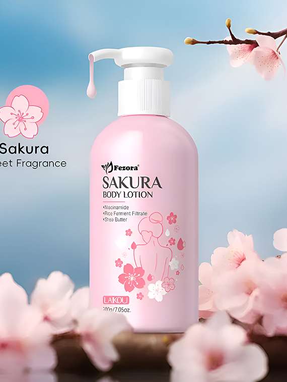 fezora sakura body lotion with niacinamide, rice ferment filtrate, shea butter (200 g) - 22301533 -  Standard Image - 1
