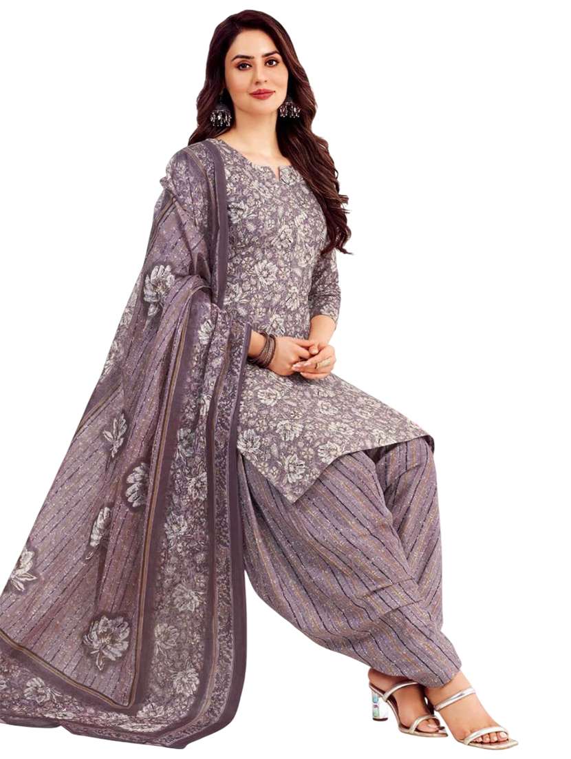 women floral printed unstitched suit set - 22301561 -  Standard Image - 1