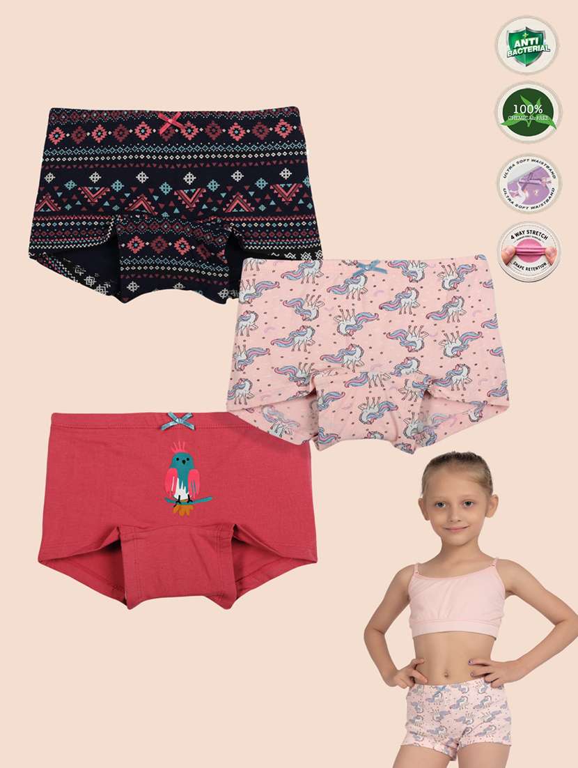 Girls Pack Of 3 Printed Bloomers - 22301587 -  Standard Image - 1