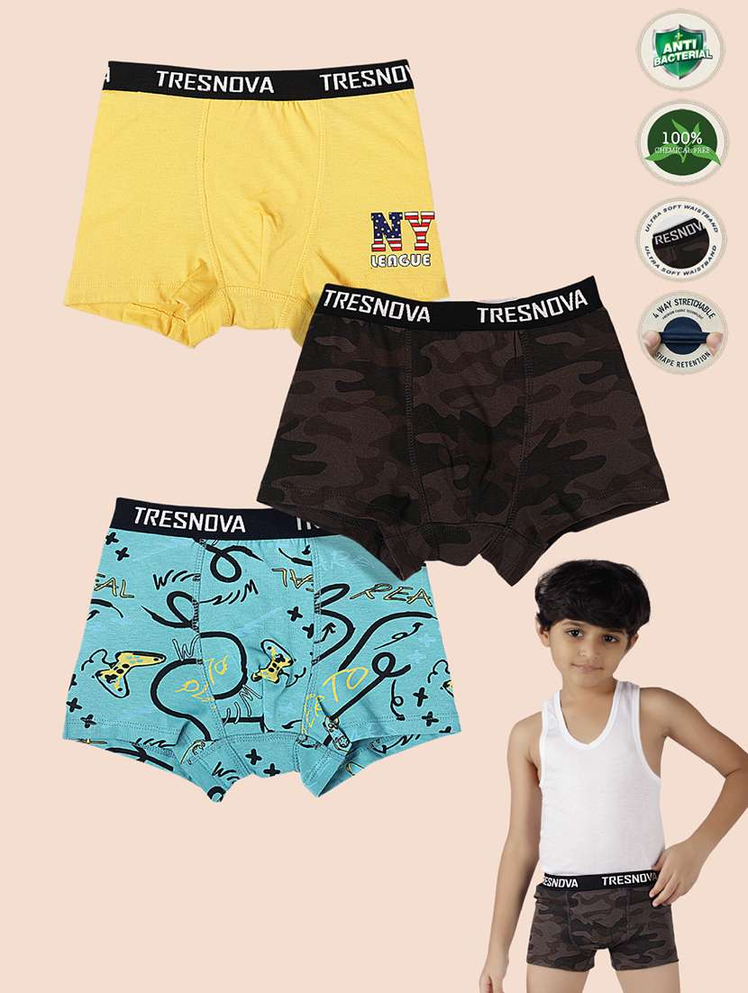 boys pack of 3 printed briefs - 22301646 -  Standard Image - 1