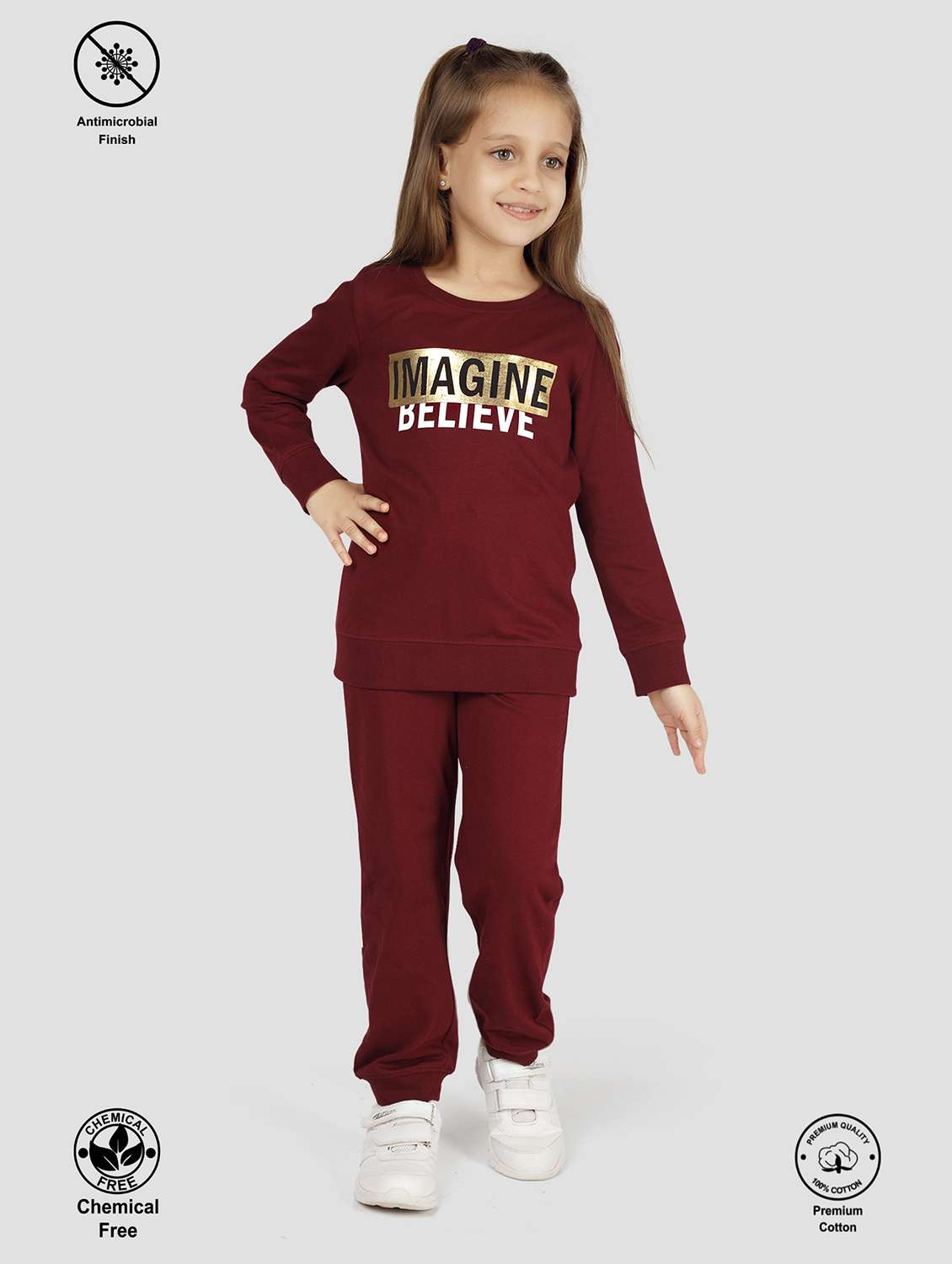 girls printed active wear co-ord set - 22301671 -  Standard Image - 1