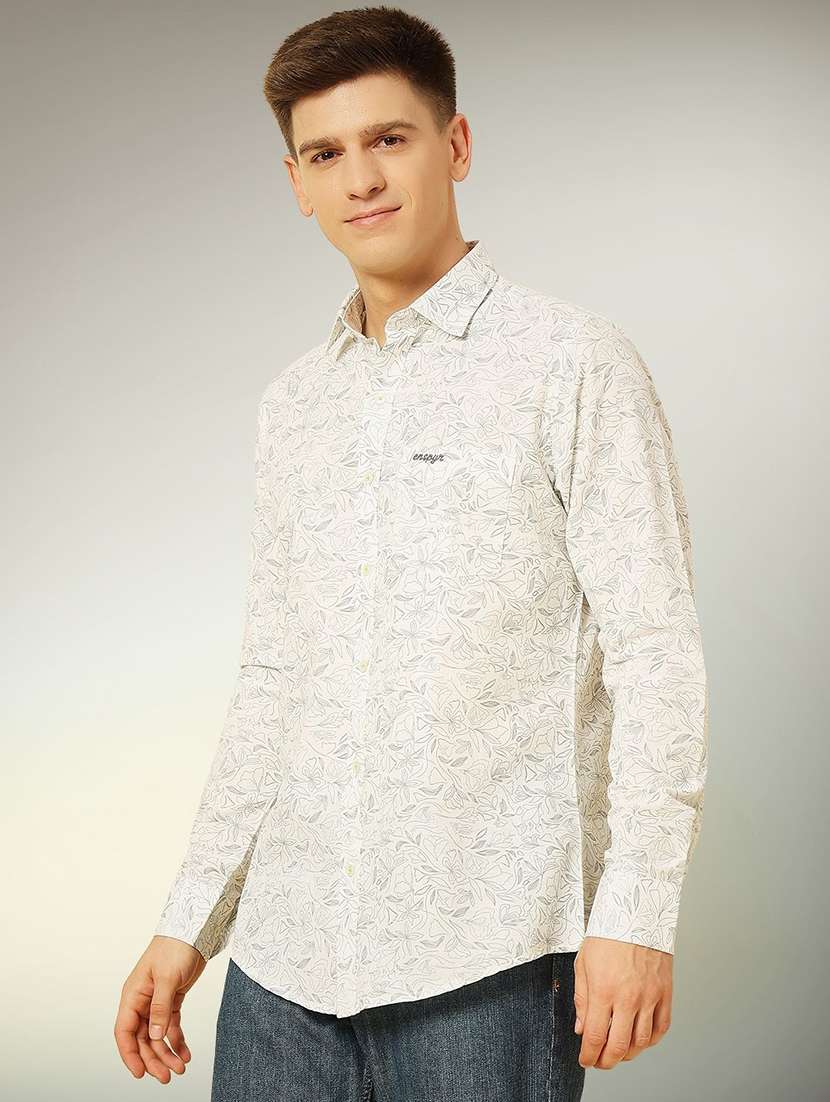 men printed long sleeve regular fit casual shirt - 22301710 -  Standard Image - 1