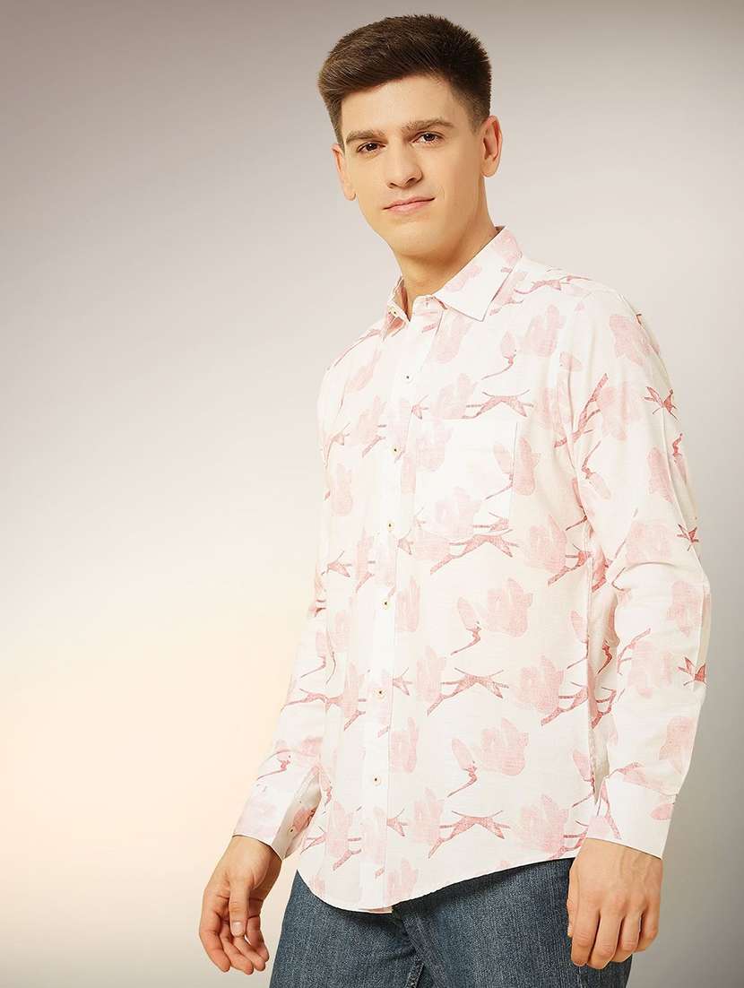 men printed long sleeve regular fit casual shirt - 22301714 -  Standard Image - 1