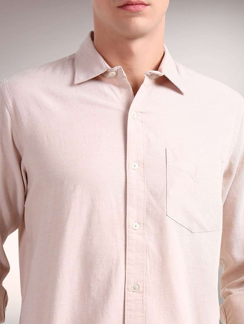 men solid long sleeve regular fit casual shirt - 22301715 -  Standard Image - 4