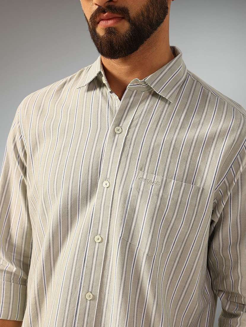 men striped long sleeve regular fit casual shirt - 22301733 -  Standard Image - 4