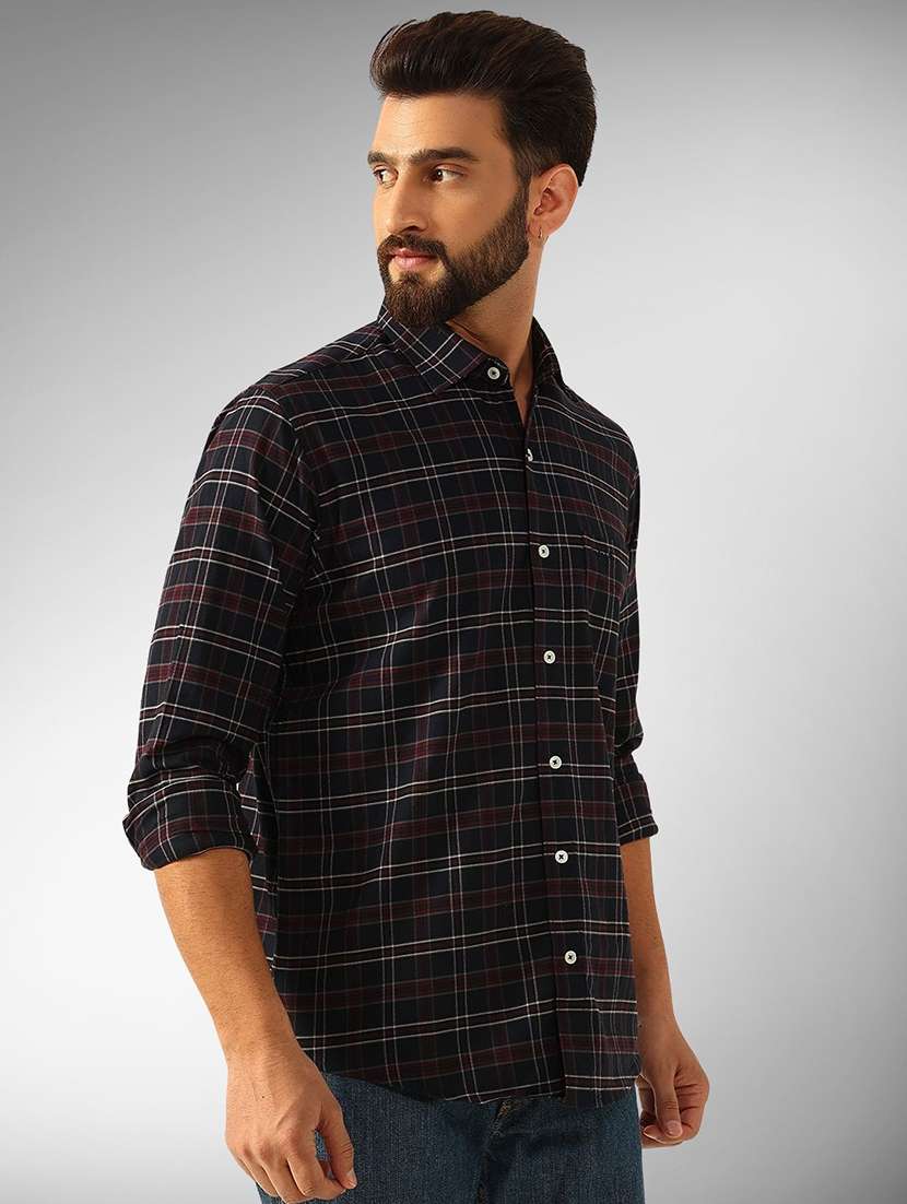 men checkered long sleeve regular fit casual shirt - 22301748 -  Standard Image - 1