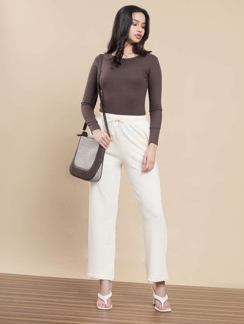 women solid long sleeve straight top - 22301820 -  Standard Image - 4