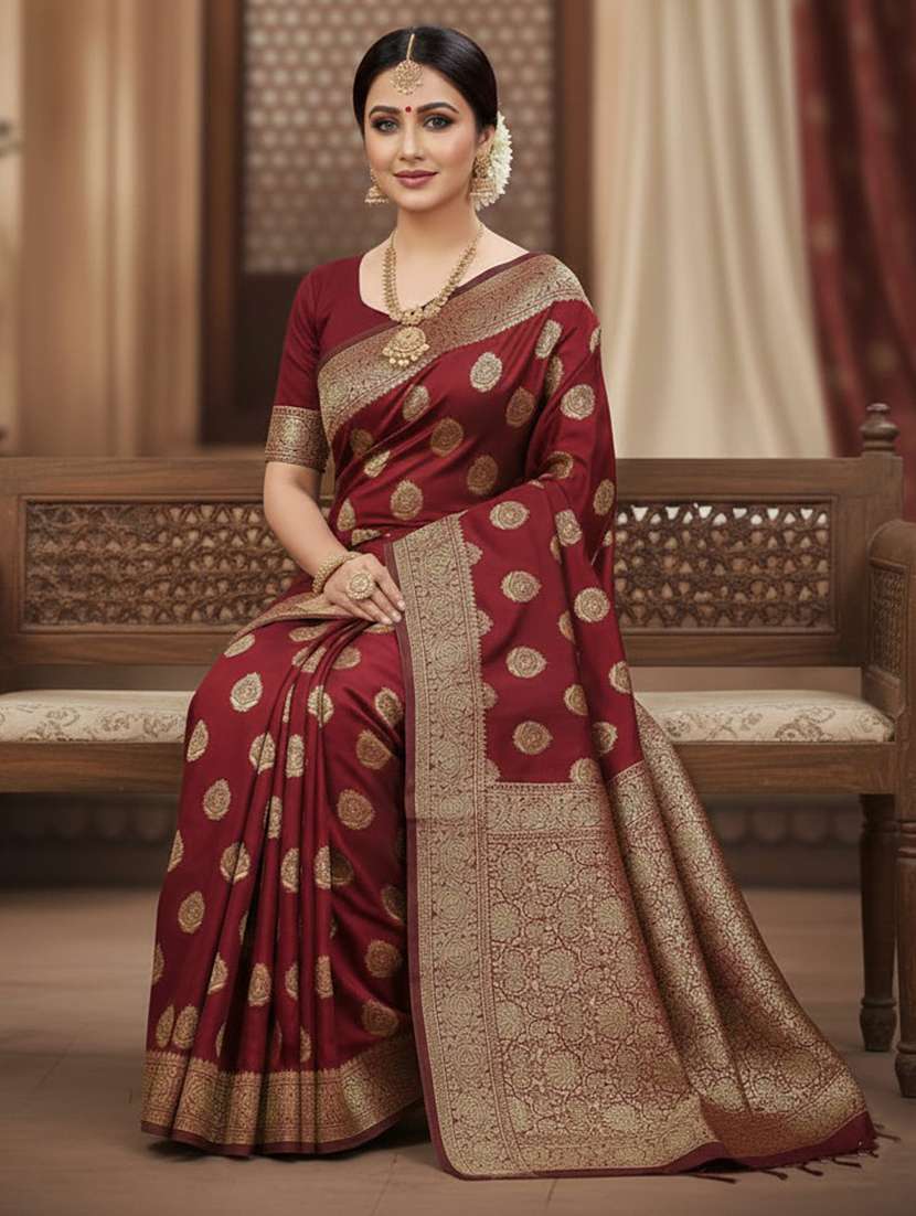 women self design banarasi saree with blouse - 22301857 -  Standard Image - 1