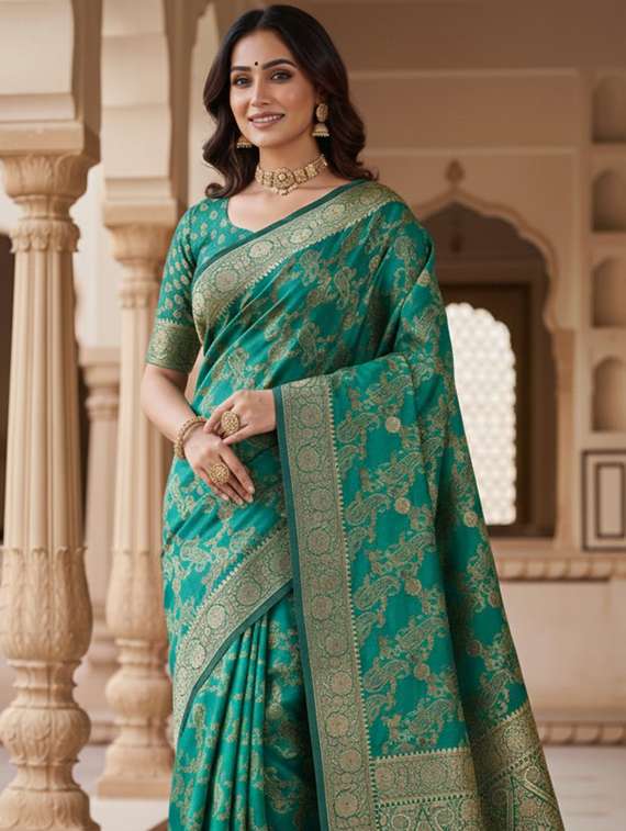 women self design banarasi saree with blouse - 22301865 -  Standard Image - 1