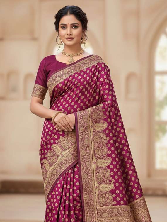 women self design banarasi saree with blouse - 22301866 -  Standard Image - 1