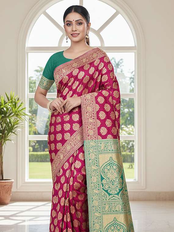women self design banarasi saree with blouse - 22301873 -  Standard Image - 1