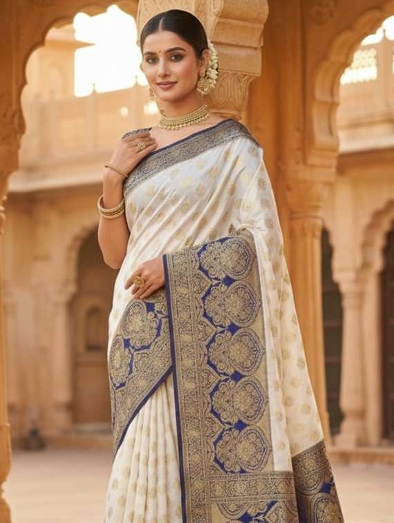 women self design banarasi saree with blouse - 22301874 -  Standard Image - 1