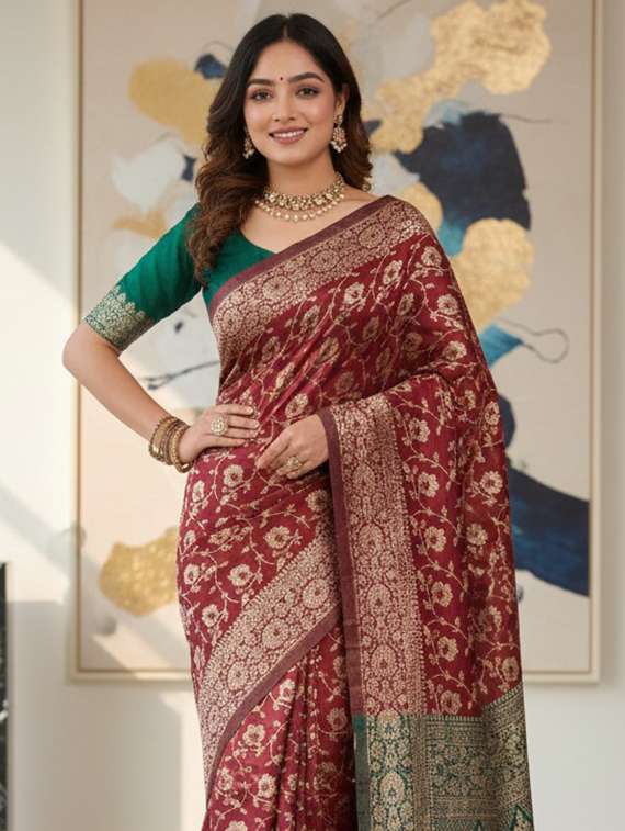 women self design banarasi saree with blouse - 22301878 -  Standard Image - 1