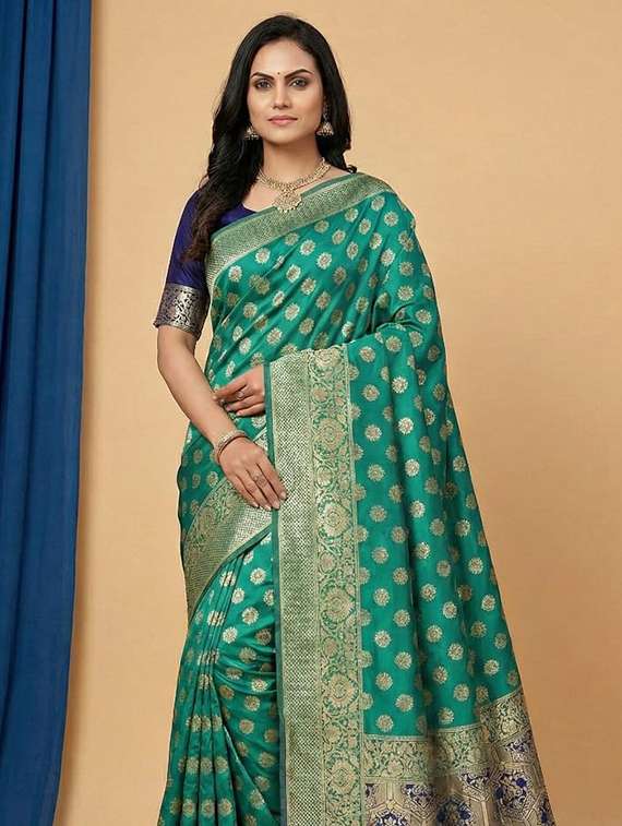women self design banarasi saree with blouse - 22301883 -  Standard Image - 1