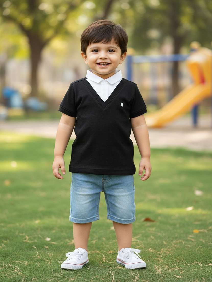 boys solid short sleeve polo t-shirt - 22302261 -  Standard Image - 1