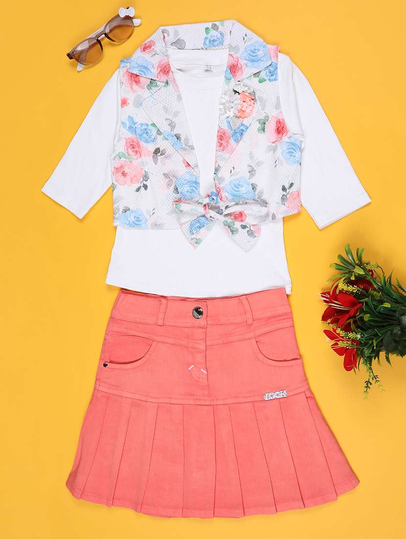 peach cotton twin sets & jump suit - 22302283 -  Standard Image - 1