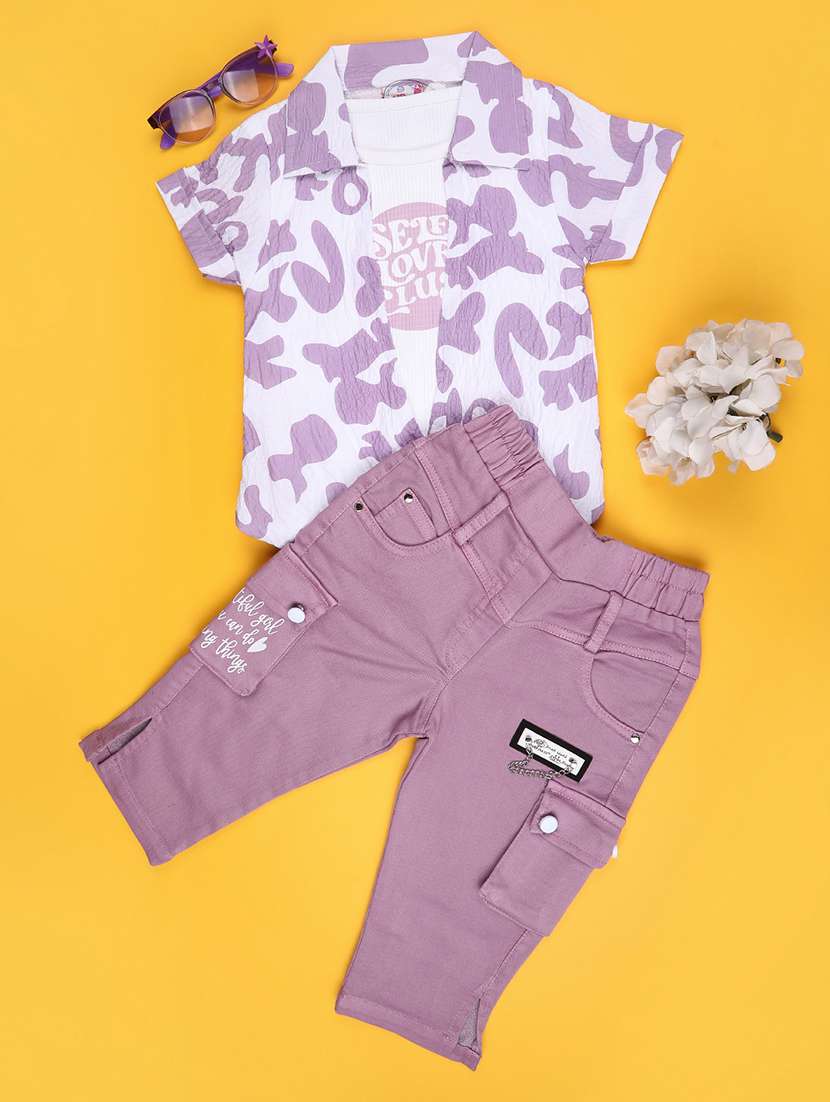 maroon cotton twin sets & jump suit - 22302284 -  Standard Image - 1