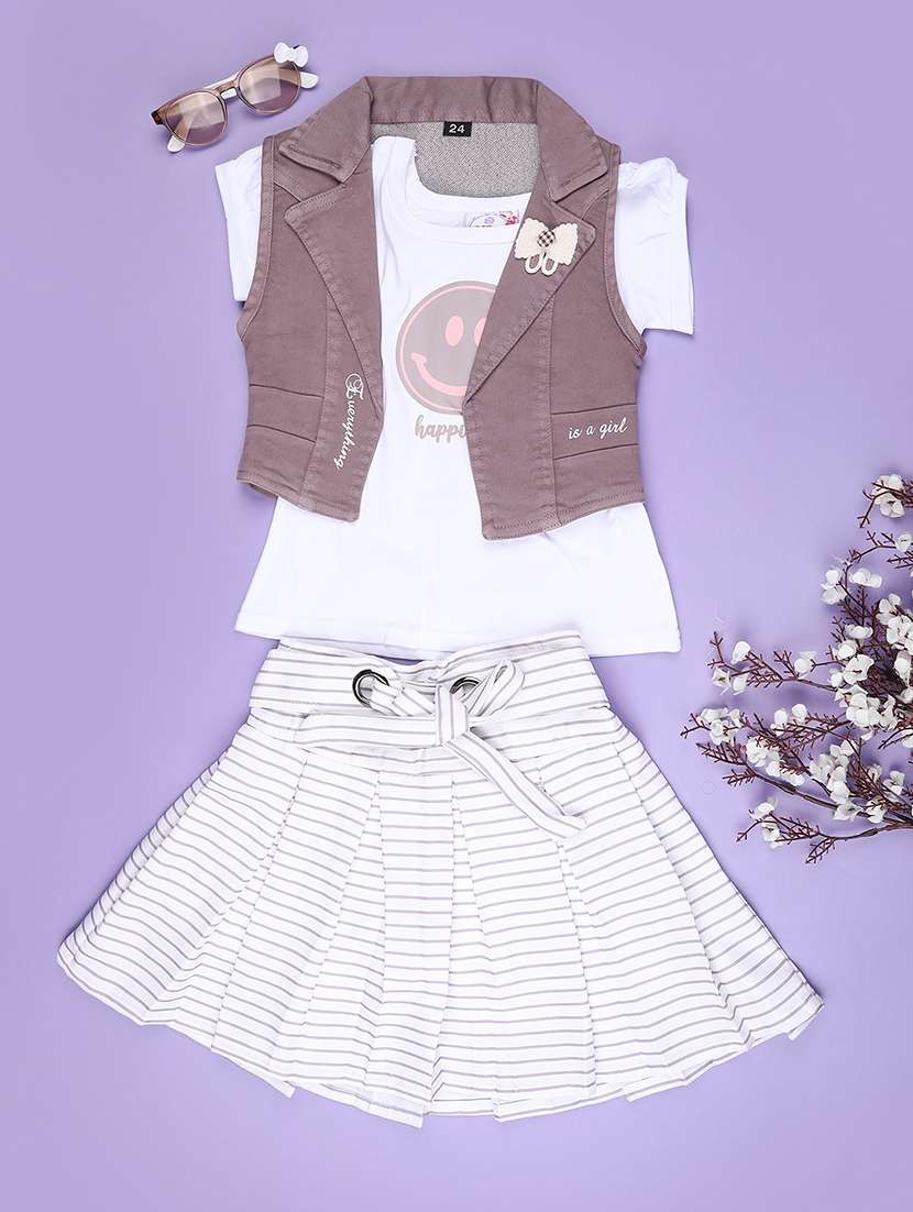brown cotton twin sets & jump suit - 22302286 -  Standard Image - 1