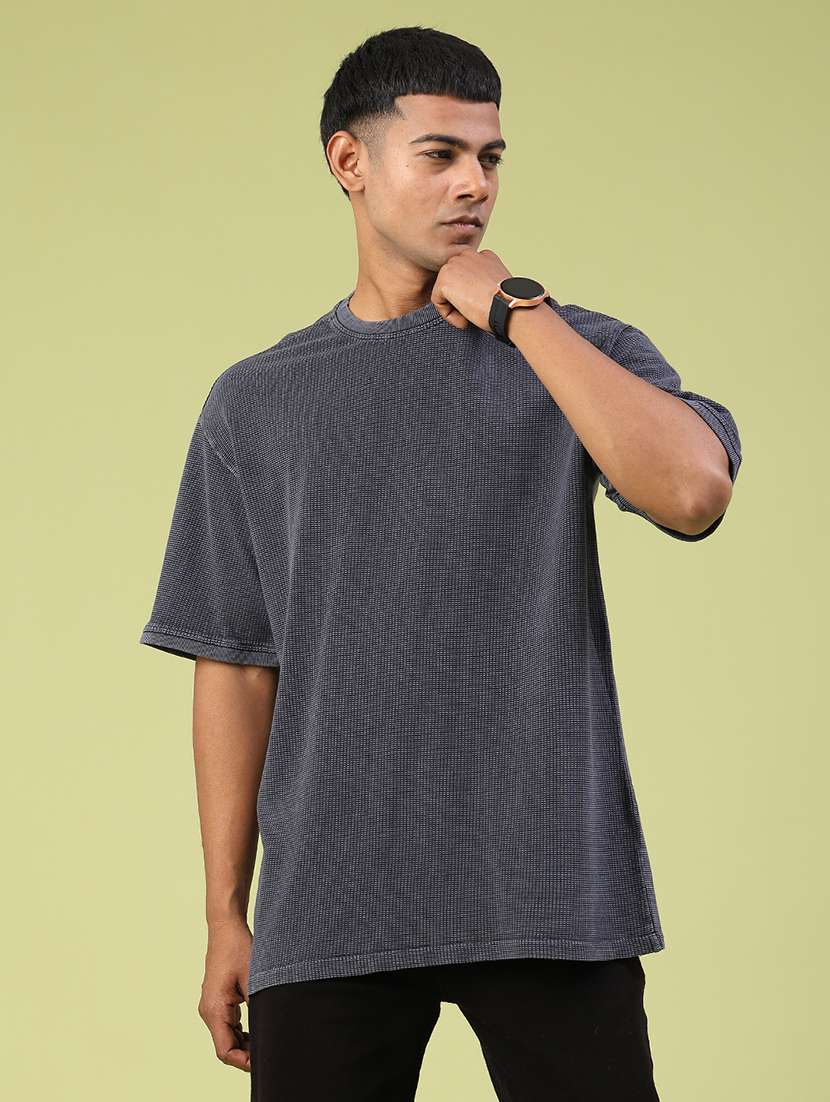 men self design short sleeve loose fit t-shirt - 22302297 -  Standard Image - 1