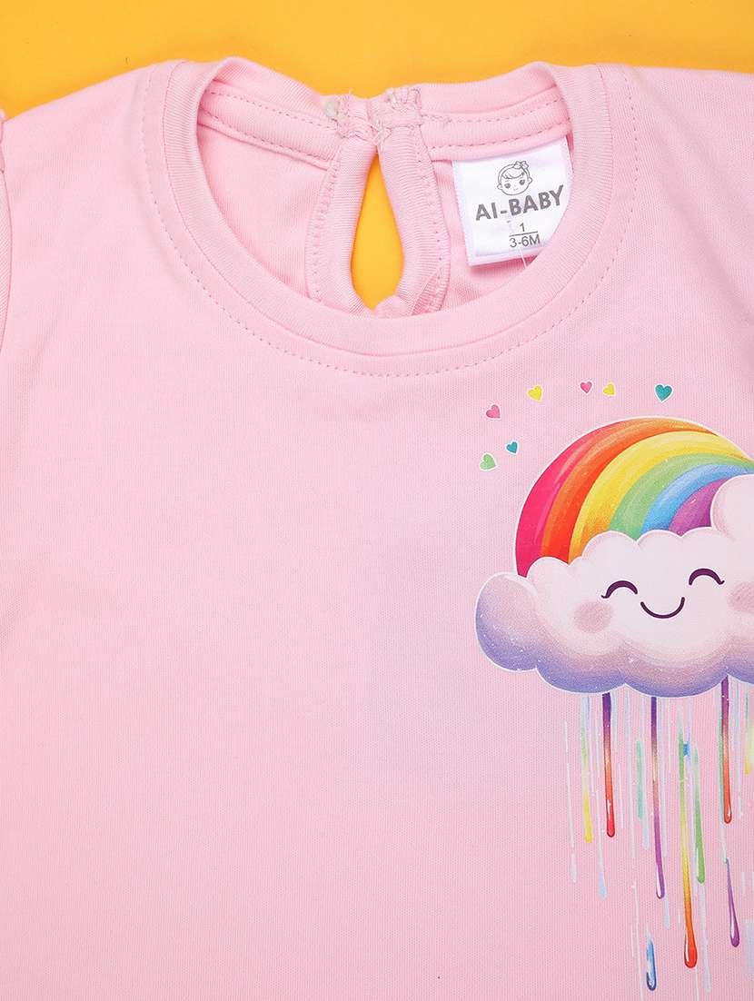 pink cotton shorts set infant twin - 22302344 -  Standard Image - 4