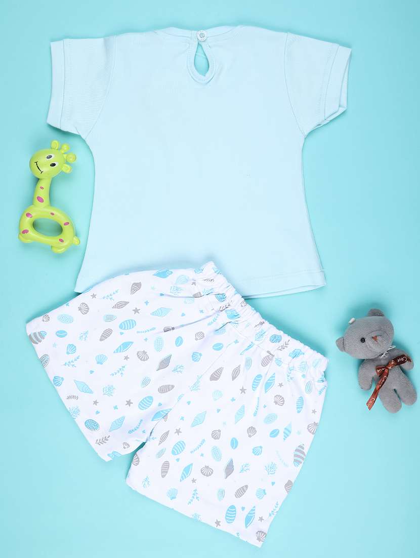 girls printed t-shirt and shorts set - 22302354 -  Standard Image - 1