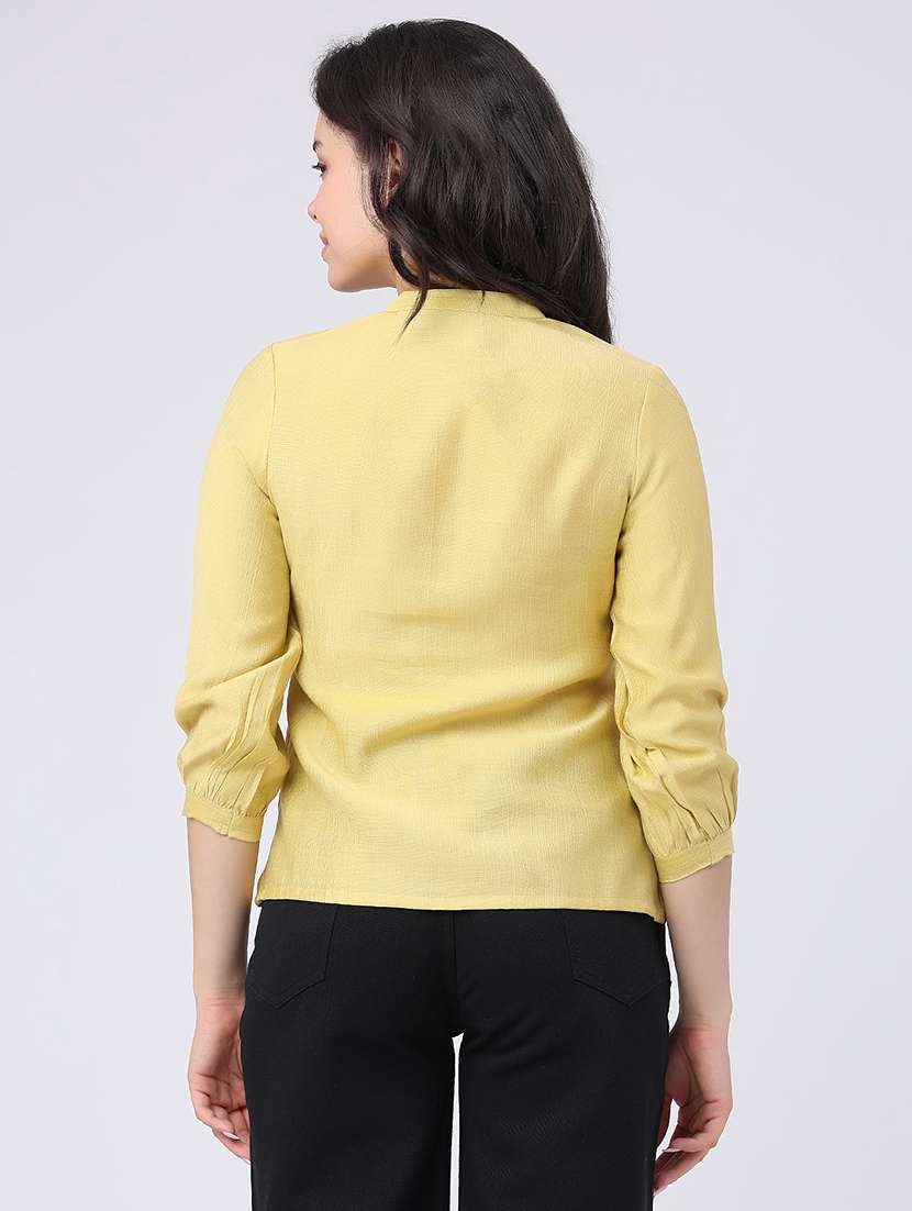 women embroidered three quarter sleeves regular top - 22302376 -  Standard Image - 4