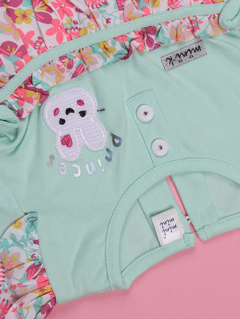 girls printed short sleeve dress with blommer - 22302388 -  Standard Image - 4