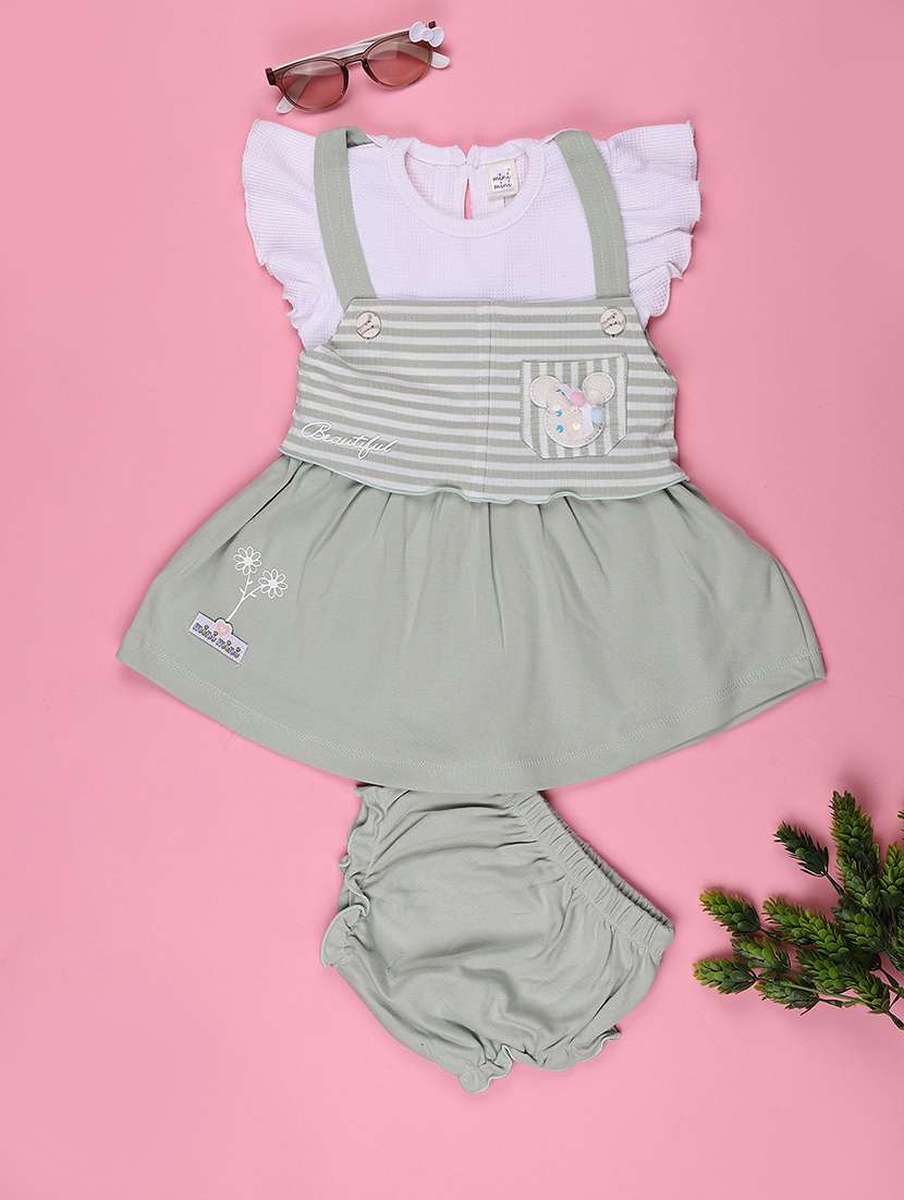 girls printed short sleeve dress with blommer - 22302397 -  Standard Image - 1