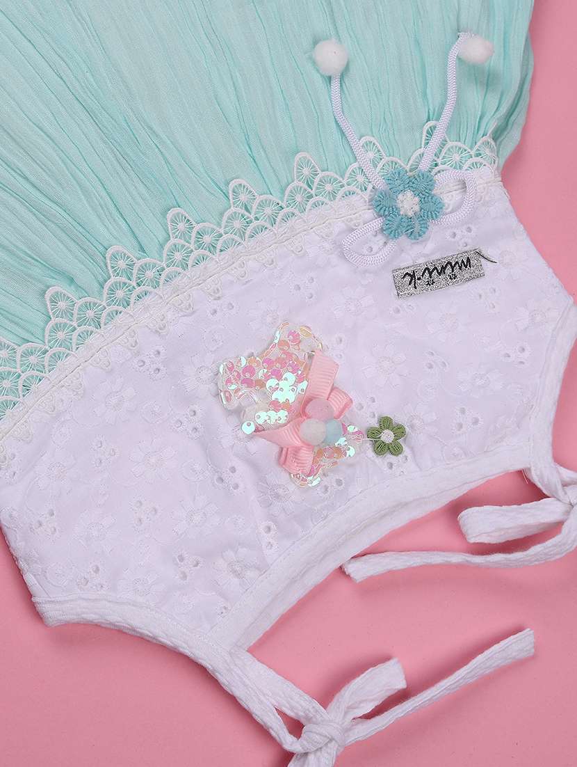 girls embellished shoulder strap dress with blommer - 22302399 -  Standard Image - 4