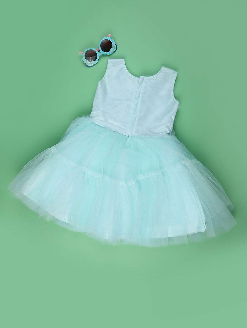 girls self designed sleeveless frock  - 22302454 -  Standard Image - 1