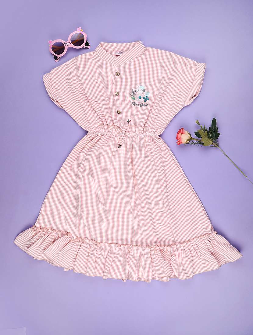 peach cotton frock