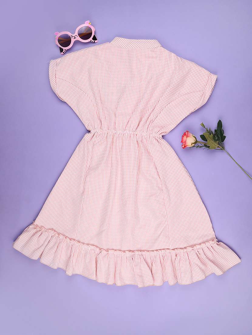 peach cotton frock - 22302471 -  Standard Image - 1