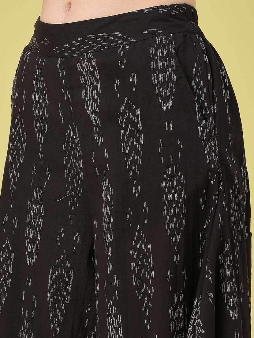 women printed mid rise flared palazzo - 22302582 -  Standard Image - 1