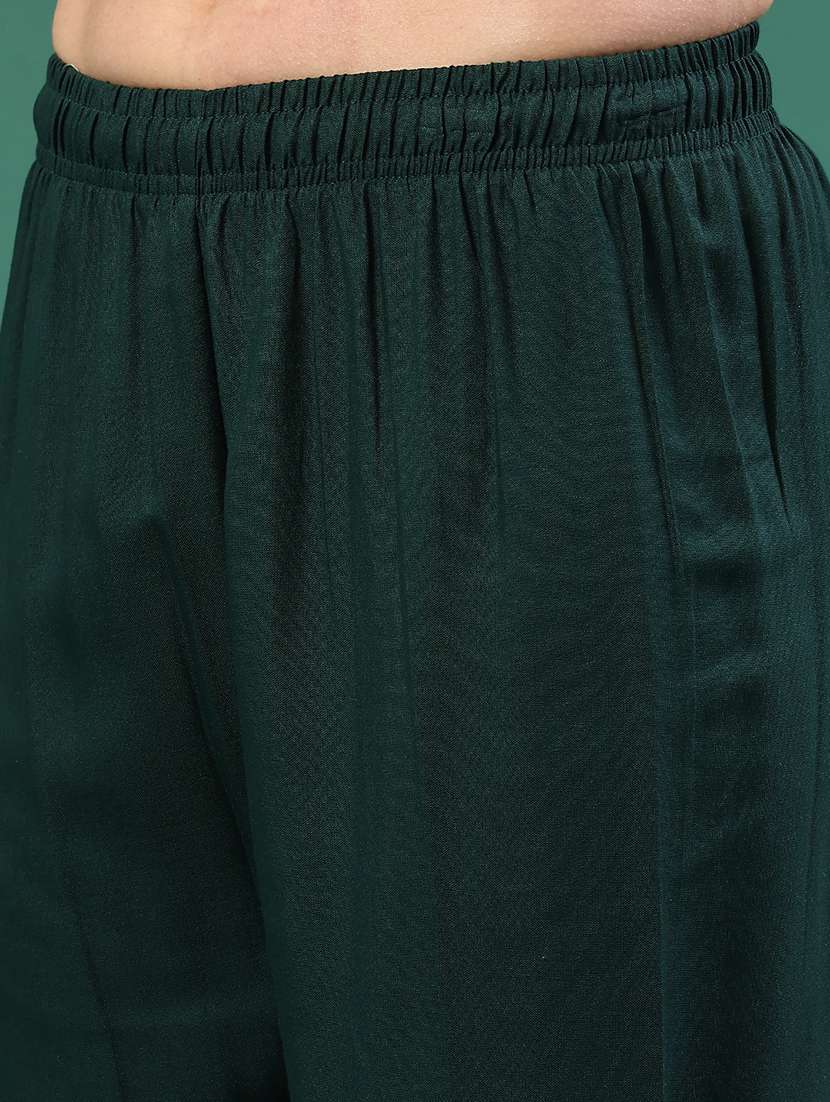 women solid mid rise straight palazzo - 22302588 -  Standard Image - 1