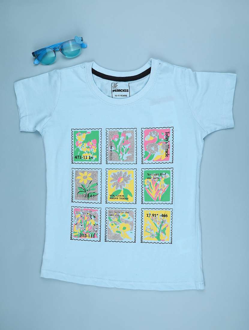 Girls Printed Short Sleeves Regular Tee - 22302710 -  Standard Image - 1