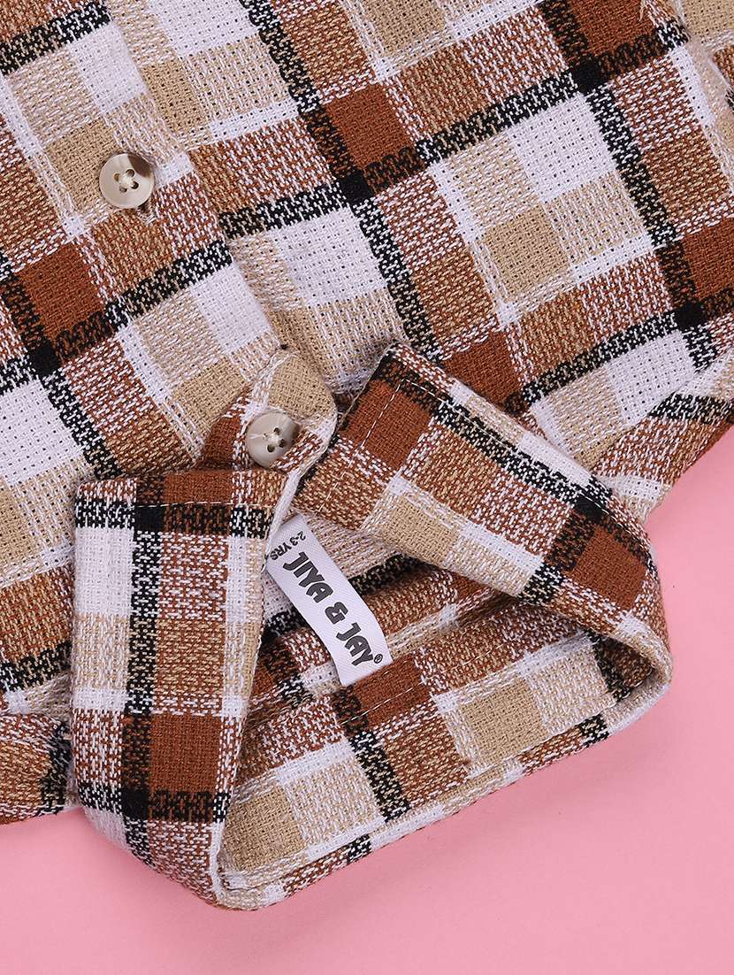 boys checkered collared short sleeve shirt - 22302727 -  Standard Image - 4