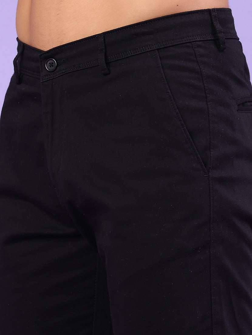 men solid mid rise chinos casual trouser - 22302739 -  Standard Image - 1