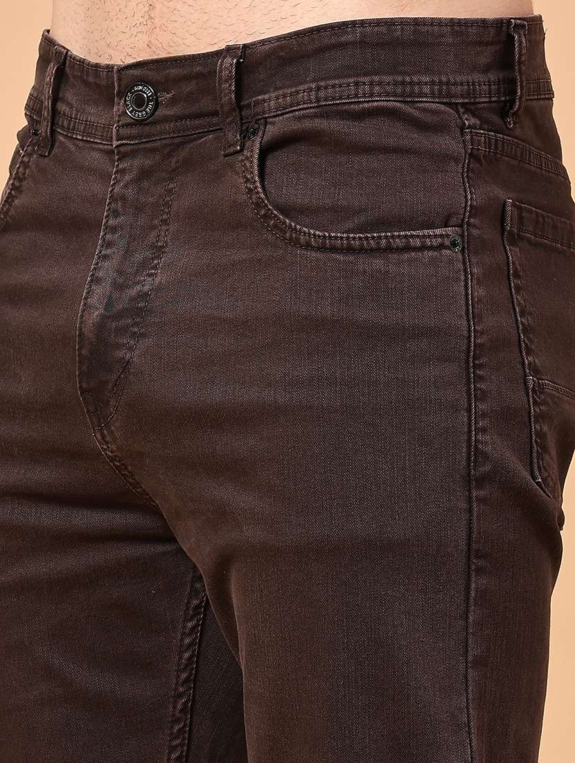 men plain mid rise full length jeans - 22302760 -  Standard Image - 1