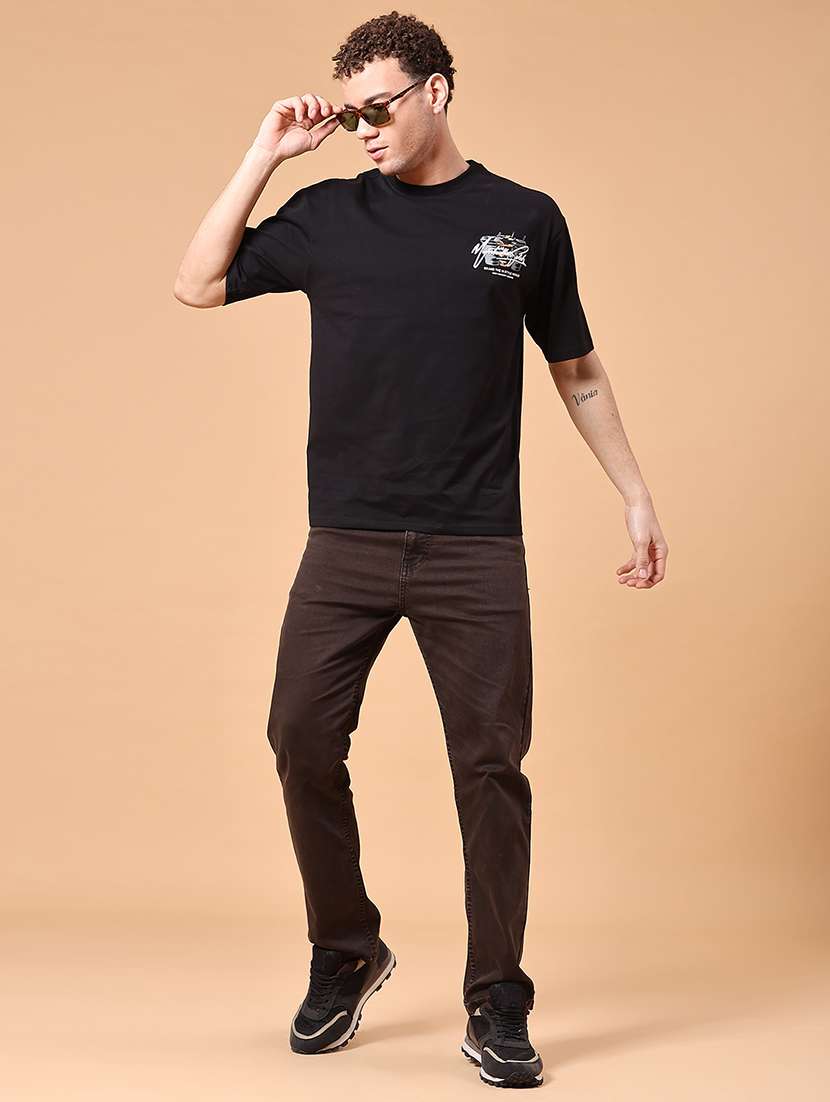 men plain mid rise full length jeans - 22302760 -  Standard Image - 4