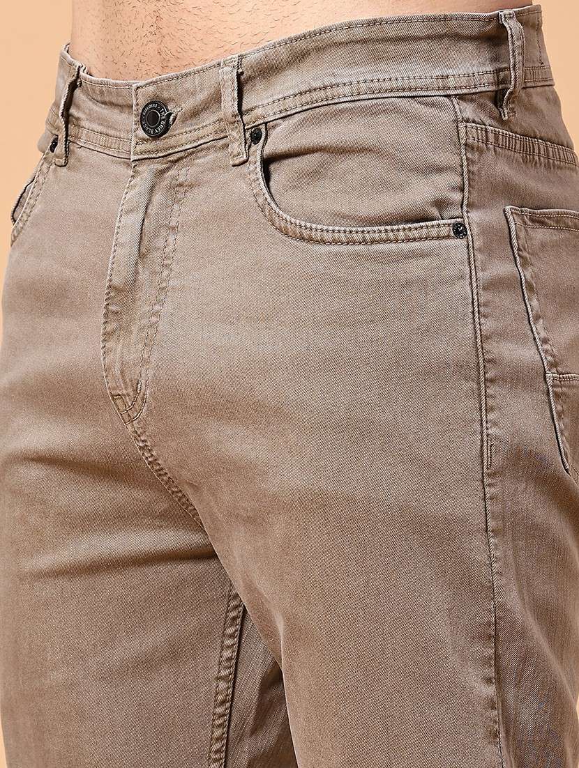 men plain mid rise full length jeans - 22302761 -  Standard Image - 1