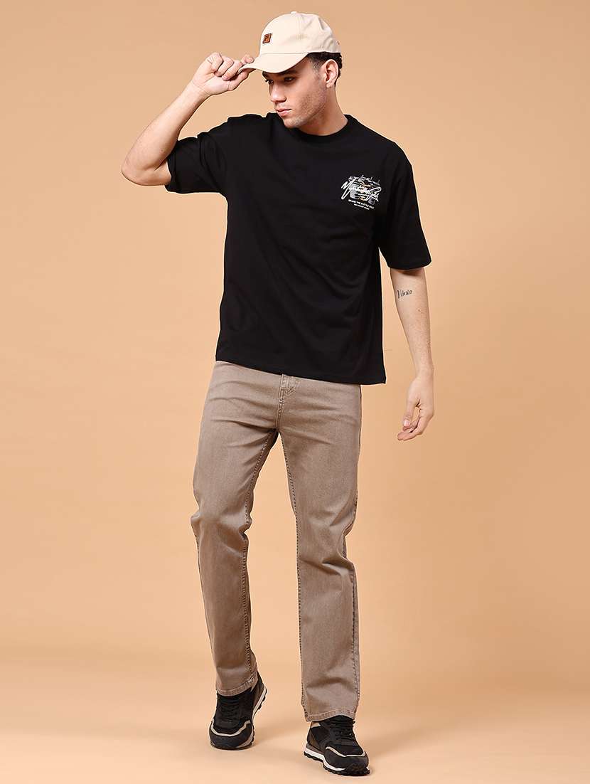 men plain mid rise full length jeans - 22302761 -  Standard Image - 4