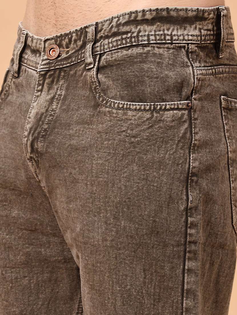 men plain mid rise full length jeans - 22302767 -  Standard Image - 1