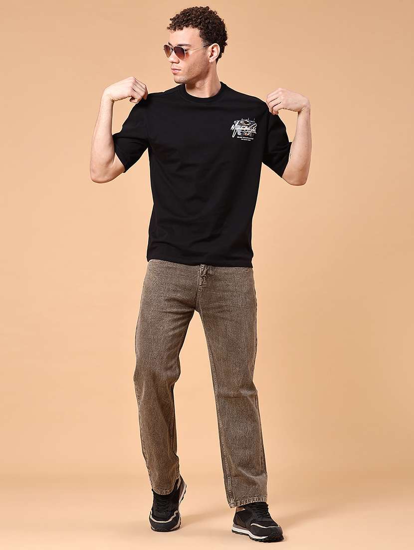 men plain mid rise full length jeans - 22302767 -  Standard Image - 4