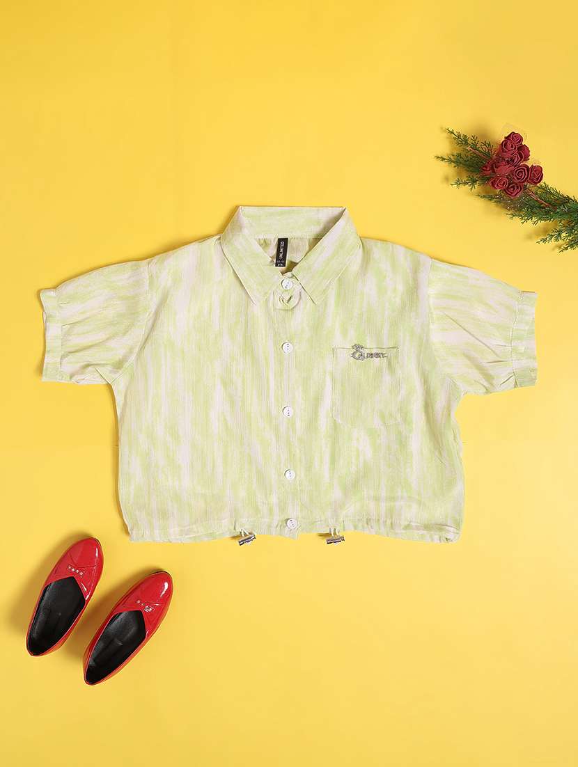 green cotton shirts top - 22302830 -  Standard Image - 1