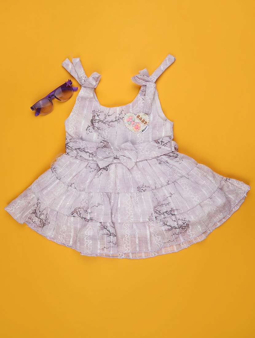 girls printed sleeveless frock - 22302913 -  Standard Image - 1