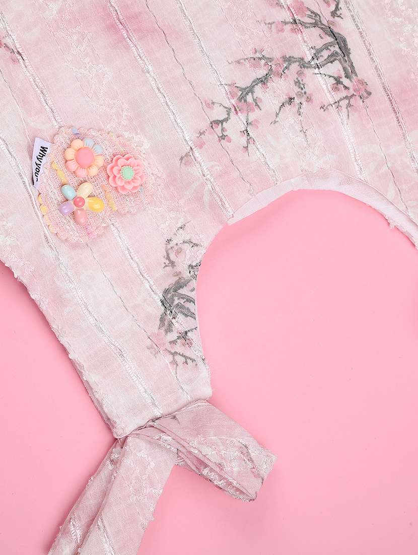 girls printed sleeveless tiered frock - 22302914 -  Standard Image - 4