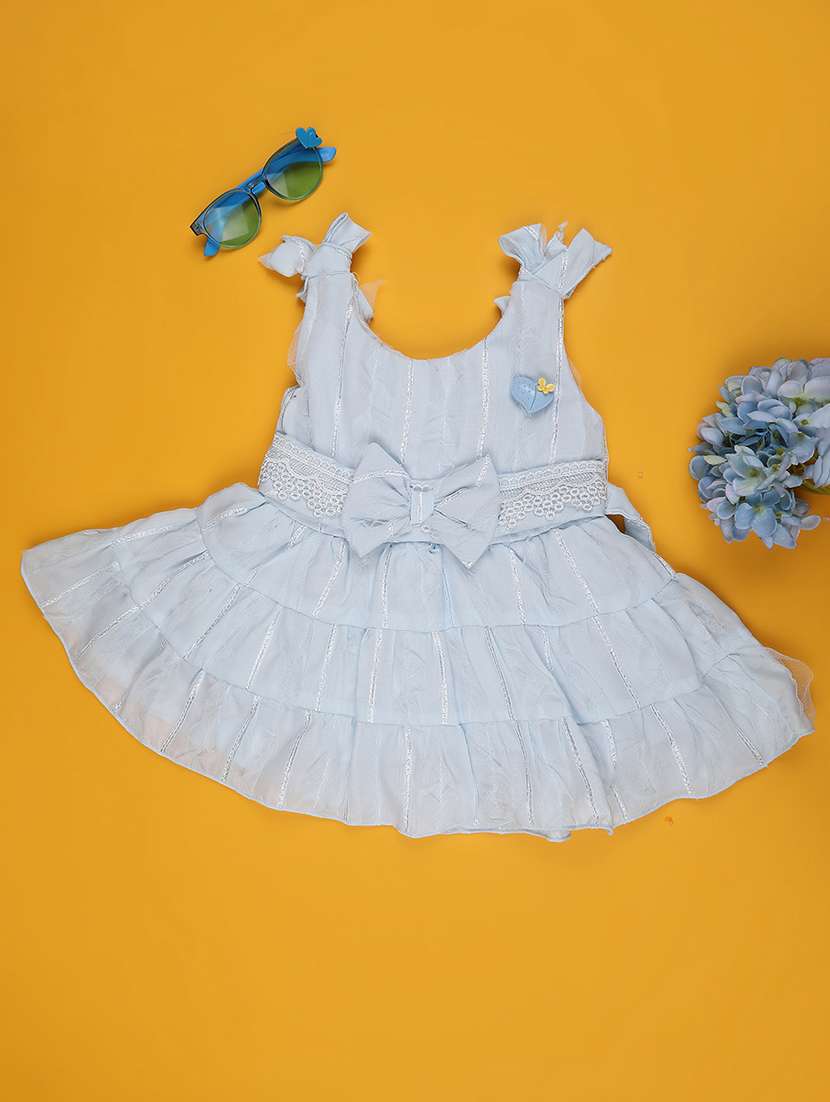 girls self designed sleeveless frock - 22302915 -  Standard Image - 1