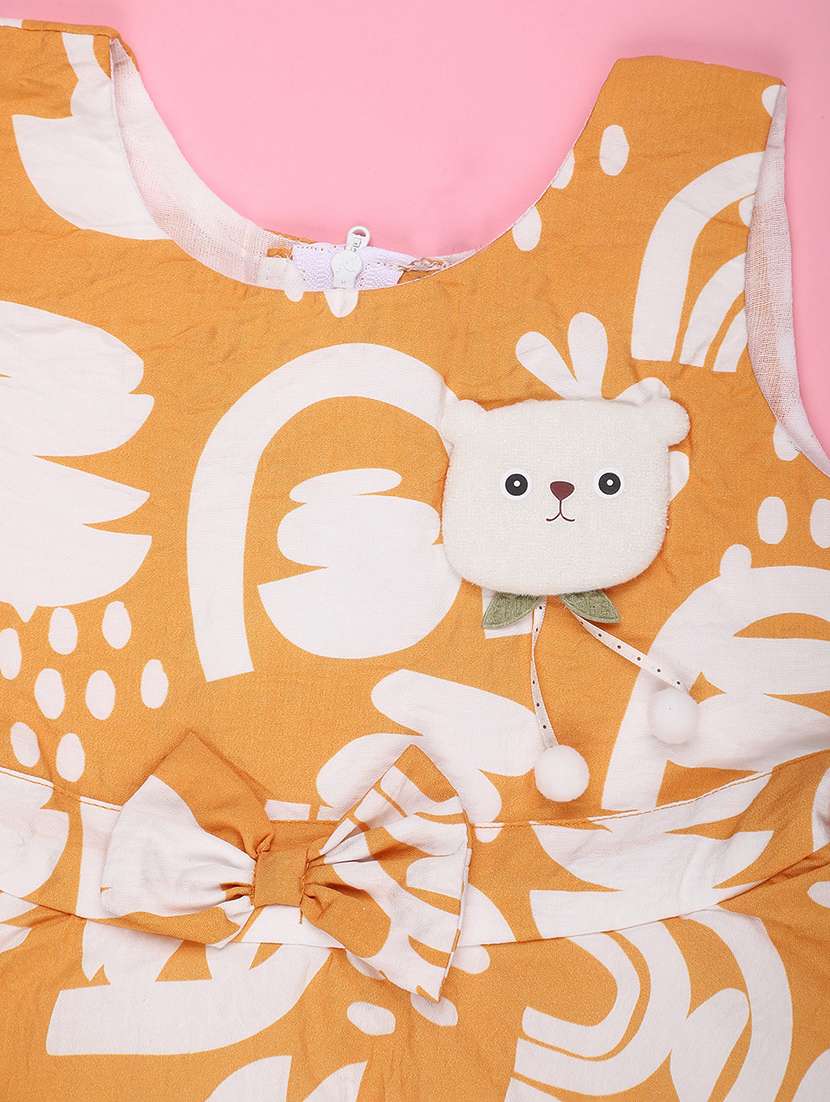 girls printed sleeveless frock - 22302926 -  Standard Image - 4